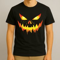 Jack O Lantern Face Pumpkin Scary Halloween Costume Funny T-Shirt