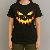 Jack O Lantern Face Pumpkin Scary Halloween Costume Funny T-Shirt
