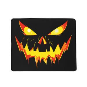 Jack O Lantern Face Pumpkin Scary Halloween Costume Funny Mousepad