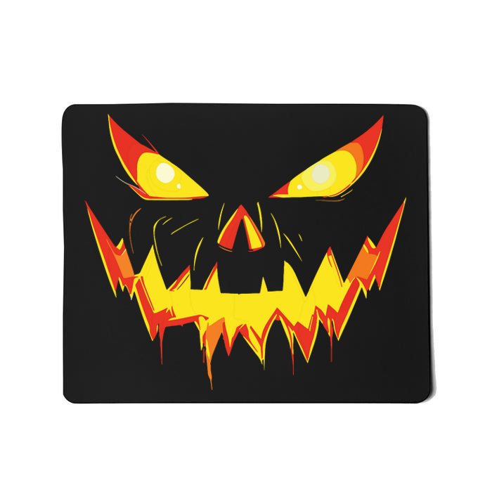 Jack O Lantern Face Pumpkin Scary Halloween Costume Funny Mousepad