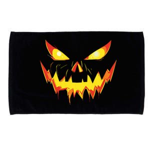 Jack O Lantern Face Pumpkin Scary Halloween Costume Funny Microfiber Hand Towel