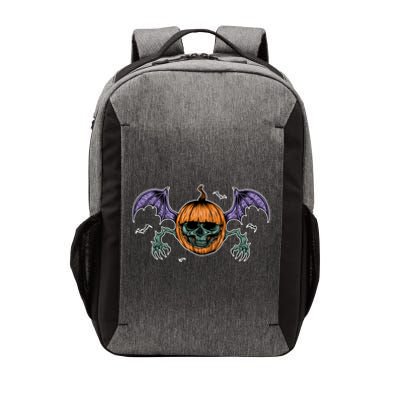 Jack O Lantern Creepy Skull Bat Halloween Vector Backpack