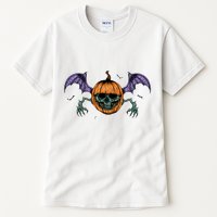 Jack O Lantern Creepy Skull Bat Halloween Tall T-Shirt