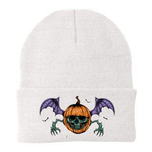 Jack O Lantern Creepy Skull Bat Halloween Knit Cap Winter Beanie