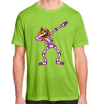 Jack O Lantern Dabbing Pumpkin Halloween Dab Skeleton Gift Adult ChromaSoft Performance T-Shirt