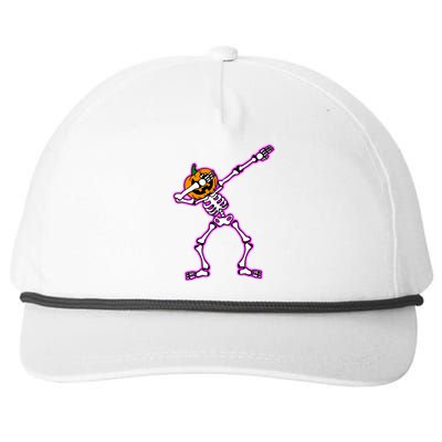 Jack O Lantern Dabbing Pumpkin Halloween Dab Skeleton Gift Snapback Five-Panel Rope Hat