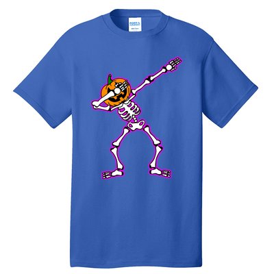 Jack O Lantern Dabbing Pumpkin Halloween Dab Skeleton Gift Tall T-Shirt