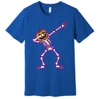 Jack O Lantern Dabbing Pumpkin Halloween Dab Skeleton Gift Premium T-Shirt