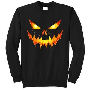 Jack O Lantern Face Pumpkin Scary Halloween Costume Funny Sweatshirt