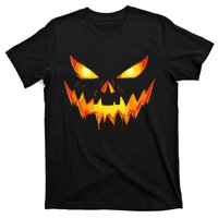 Jack O Lantern Face Pumpkin Scary Halloween Costume Funny T-Shirt