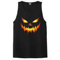 Jack O Lantern Face Pumpkin Scary Halloween Costume Funny PosiCharge Competitor Tank