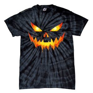 Jack O Lantern Face Pumpkin Scary Halloween Costume Funny Tie-Dye T-Shirt