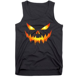 Jack O Lantern Face Pumpkin Scary Halloween Costume Funny Tank Top