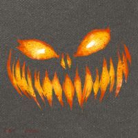 Jack O Lantern Scary Carved Pumpkin Face Halloween Costume Cotton Canvas Backpack