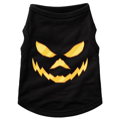 Jack O Lantern Face Halloween Spooky Doggie Tank