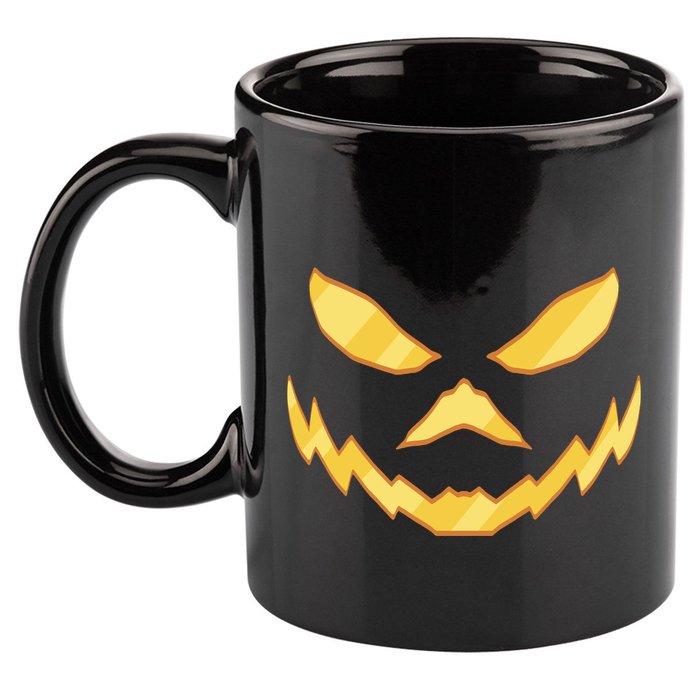 Jack O Lantern Face Halloween Spooky 11oz C Handle Ceramic Mug
