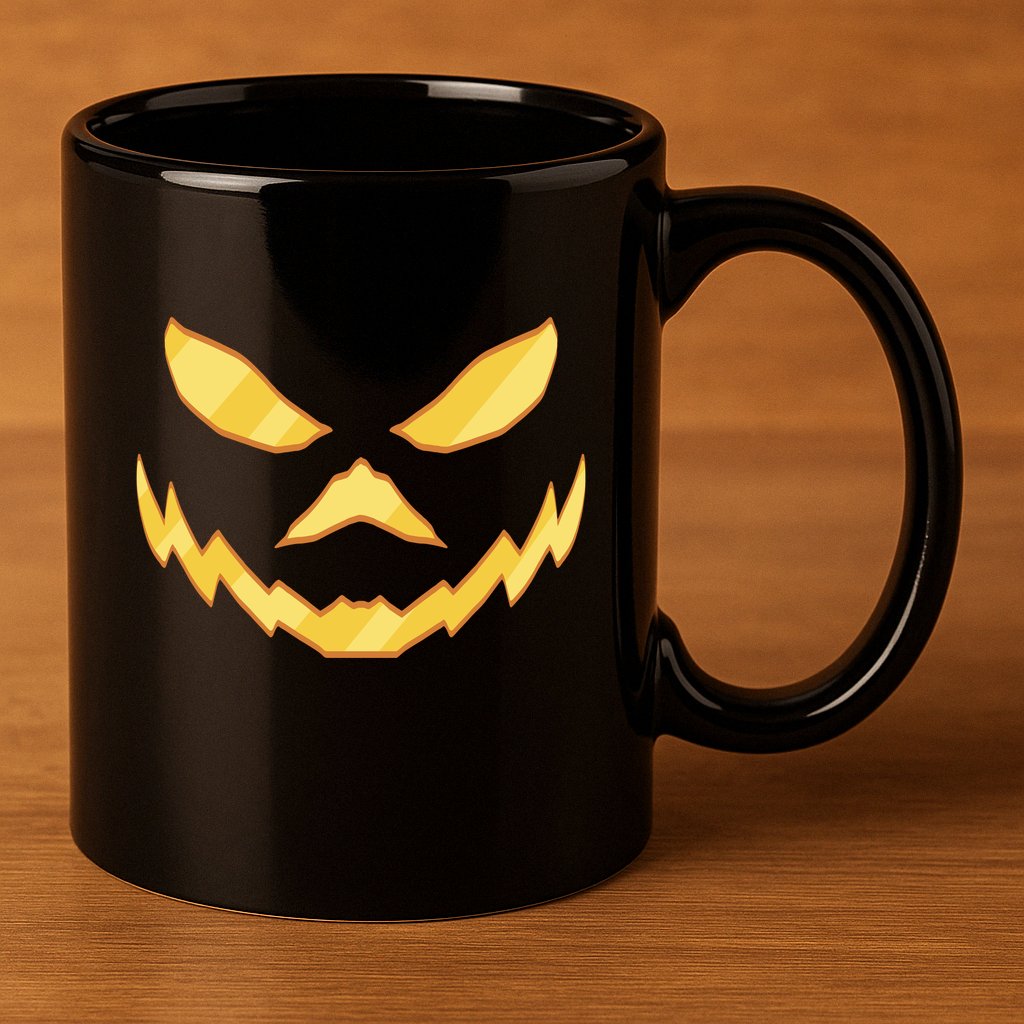 Jack O Lantern Face Halloween Spooky 11oz C Handle Ceramic Mug