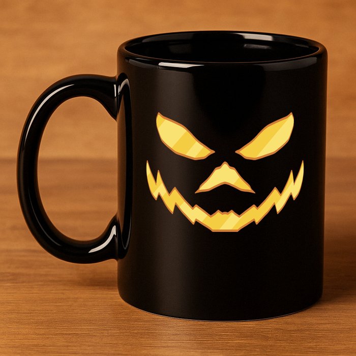 Jack O Lantern Face Halloween Spooky 11oz C Handle Ceramic Mug