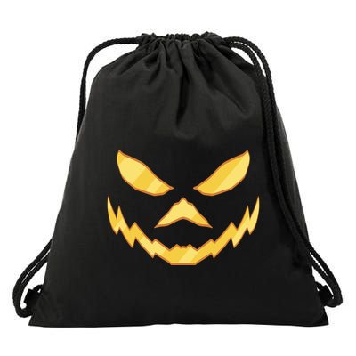 Jack O Lantern Face Halloween Spooky Drawstring Bag
