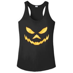 Jack O Lantern Face Halloween Spooky Ladies PosiCharge Competitor Racerback Tank