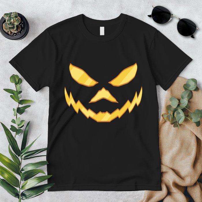 Jack O Lantern Face Halloween Spooky Premium T-Shirt