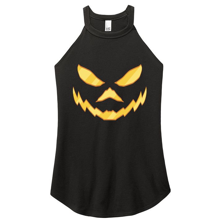 Jack O Lantern Face Halloween Spooky Women's Perfect Tri Rocker Tank