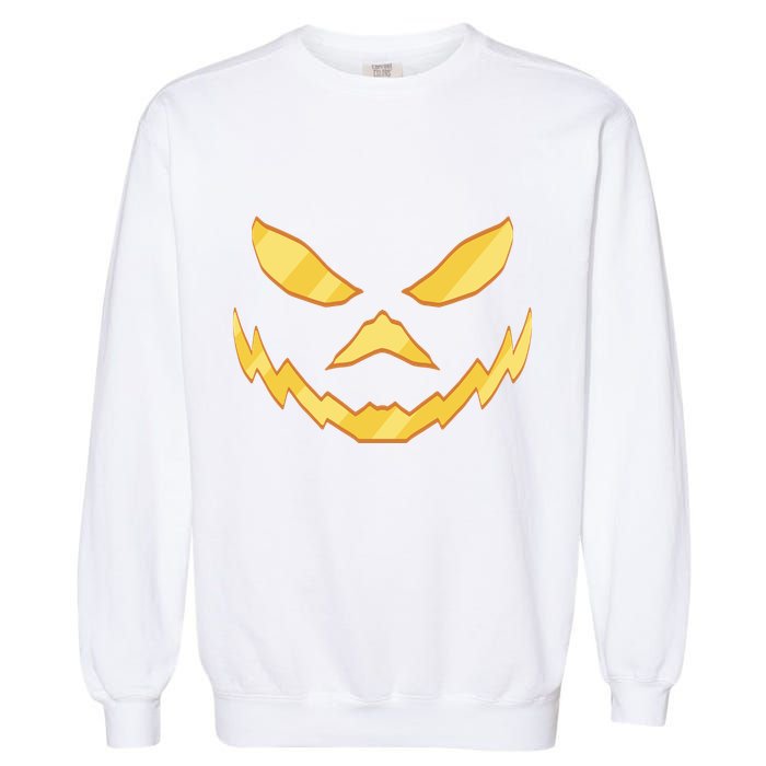 Jack O Lantern Face Halloween Spooky Garment-Dyed Sweatshirt