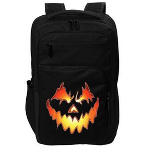 Jack O Lantern Scary Pumpkin Face Funny Halloween Kids Impact Tech Backpack