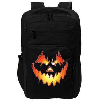 Jack O Lantern Scary Pumpkin Face Funny Halloween Kids Impact Tech Backpack