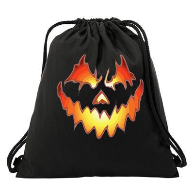 Jack O Lantern Scary Pumpkin Face Funny Halloween Kids Drawstring Bag