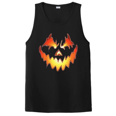 Jack O Lantern Scary Pumpkin Face Funny Halloween Kids PosiCharge Competitor Tank