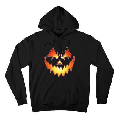 Jack O Lantern Scary Pumpkin Face Funny Halloween Kids Tall Hoodie