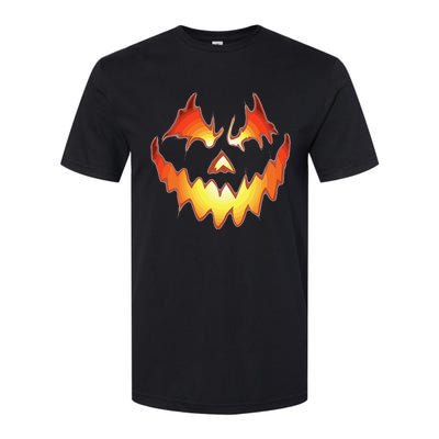 Jack O Lantern Scary Pumpkin Face Funny Halloween Kids Softstyle® CVC T-Shirt