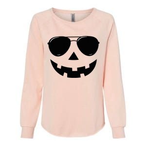 Jack O Lantern Face Pumpkin Halloween Womens California Wash Sweatshirt