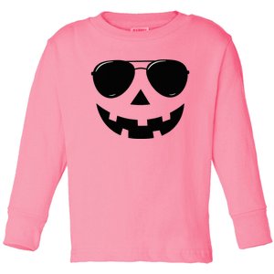 Jack O Lantern Face Pumpkin Halloween Toddler Long Sleeve Shirt