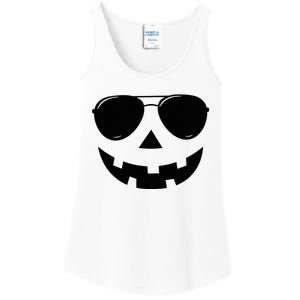 Jack O Lantern Face Pumpkin Halloween Ladies Essential Tank