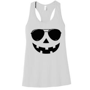 Jack O Lantern Face Pumpkin Halloween Women's Racerback Tank