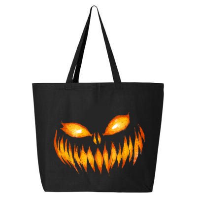 Jack O Lantern Scary Carved Pumpkin Face Halloween Costume 25L Jumbo Tote