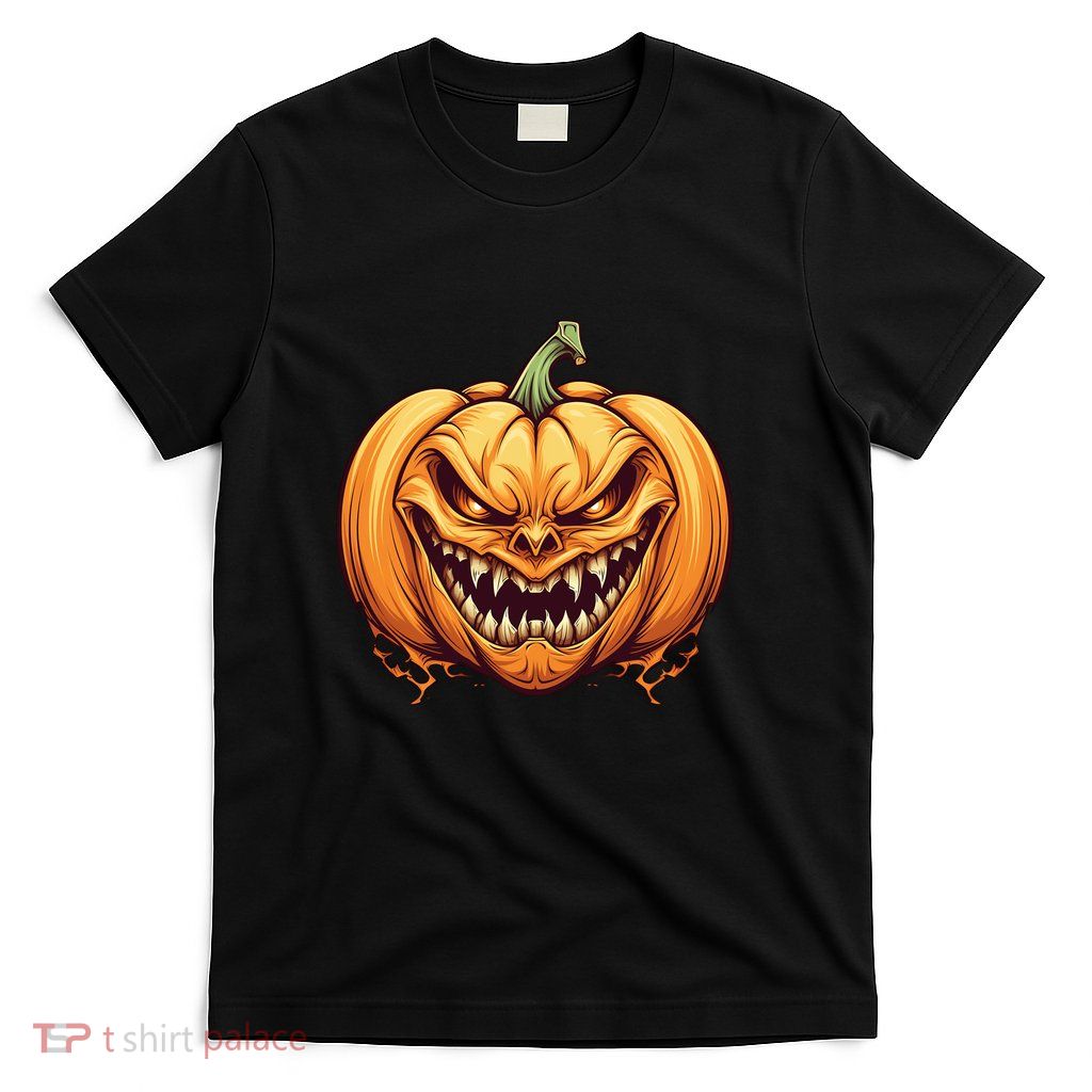 Jack O Lantern Scary Carved Pumpkin Face Halloween Costume T-Shirt