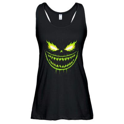 Jack O Lantern Scary Pumpkin Halloween Gift Ladies Essential Flowy Tank