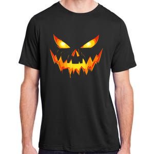 Jack O Lantern Face Pumpkin Scary Halloween Costume Funny Adult ChromaSoft Performance T-Shirt