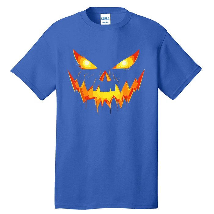 Jack O Lantern Face Pumpkin Scary Halloween Costume Funny Tall T-Shirt