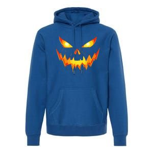 Jack O Lantern Face Pumpkin Scary Halloween Costume Funny Premium Hoodie