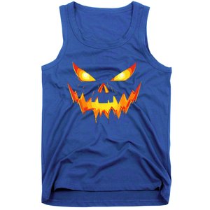 Jack O Lantern Face Pumpkin Scary Halloween Costume Funny Tank Top