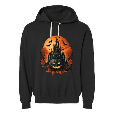 Jack O Lantern Face | Halloween Pumpkin | Spooky Garment-Dyed Fleece Hoodie