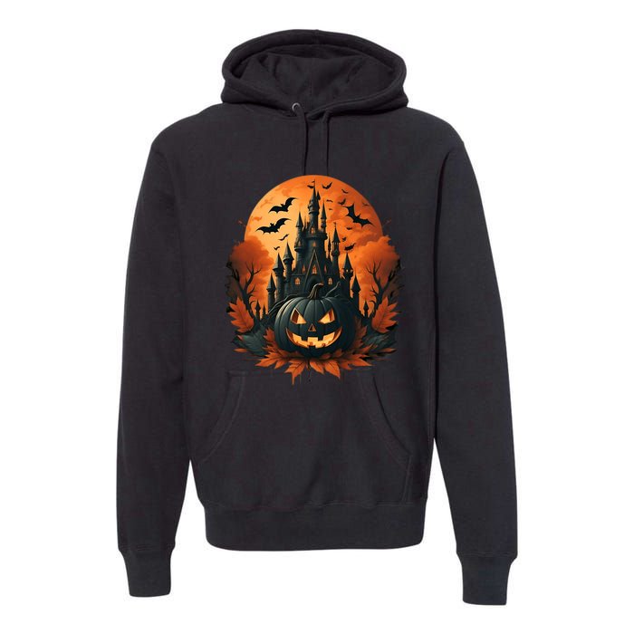 Jack O Lantern Face | Halloween Pumpkin | Spooky Premium Hoodie