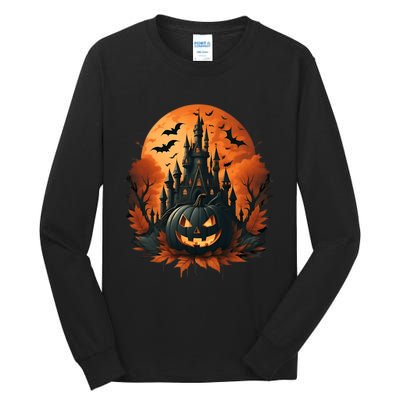 Jack O Lantern Face | Halloween Pumpkin | Spooky Tall Long Sleeve T-Shirt