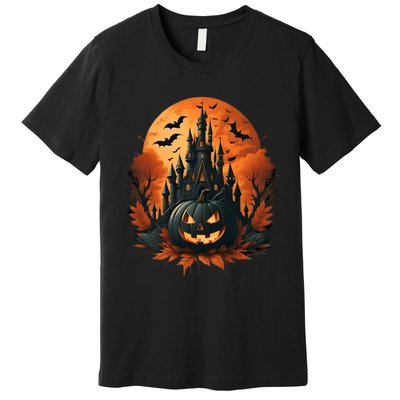 Jack O Lantern Face | Halloween Pumpkin | Spooky Premium T-Shirt