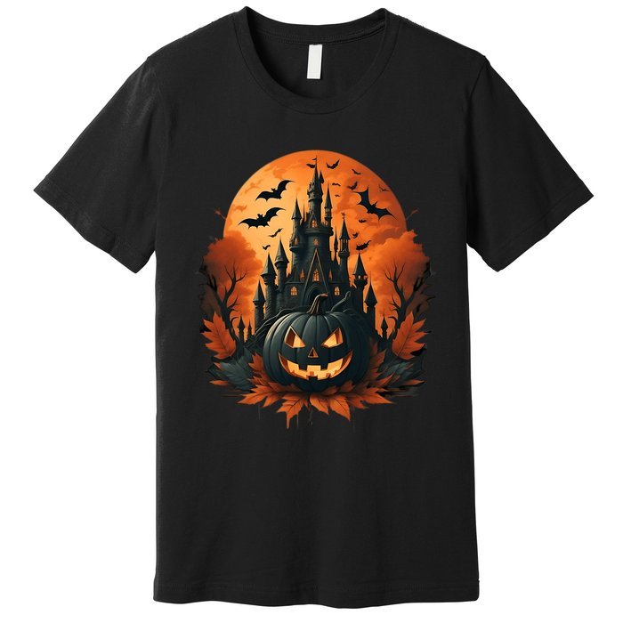 Jack O Lantern Face | Halloween Pumpkin | Spooky Premium T-Shirt