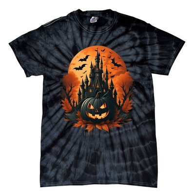 Jack O Lantern Face | Halloween Pumpkin | Spooky Tie-Dye T-Shirt